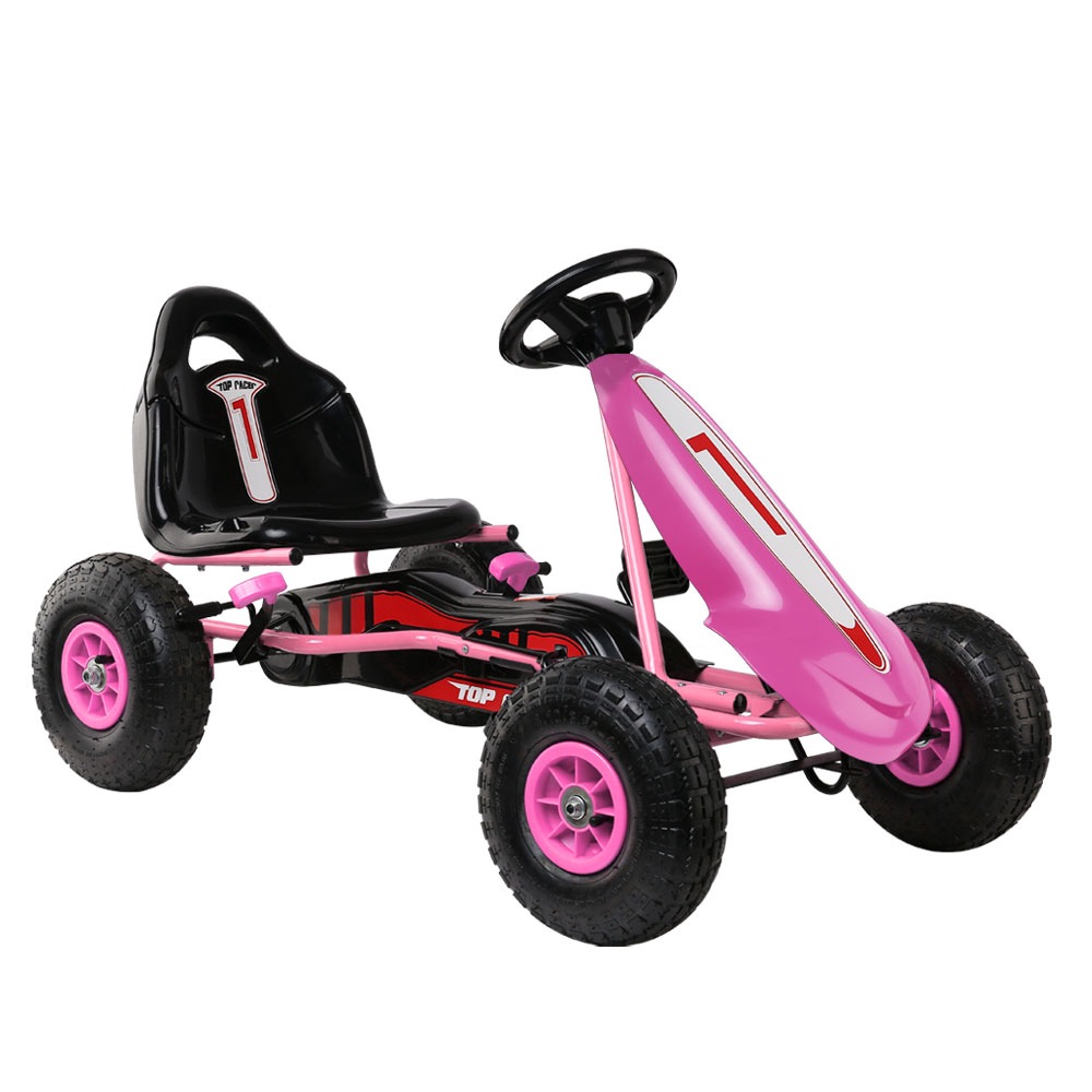 RIGO Pedal Go Kart Car Ride On Toys Racing Bike Cars Rubber Tyre