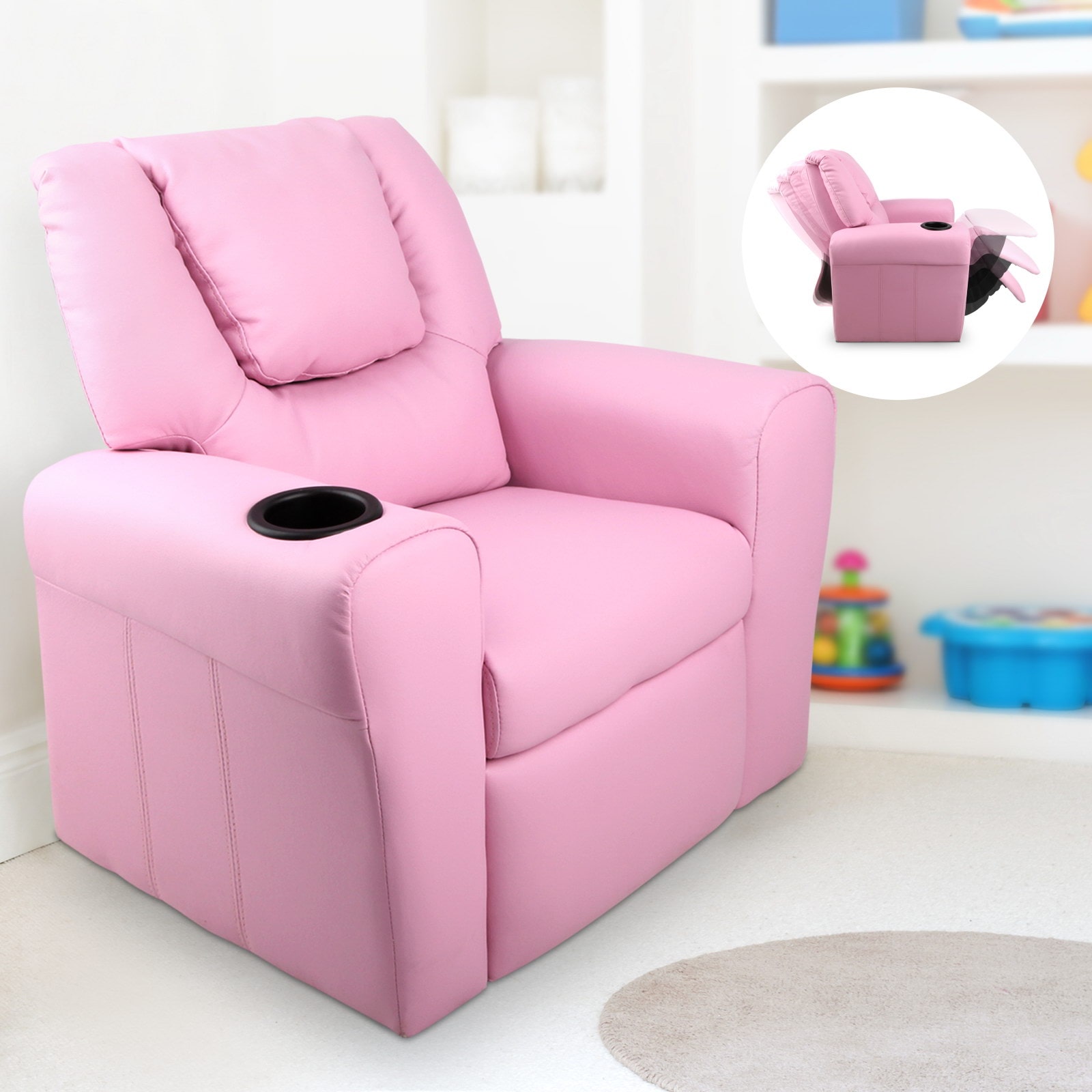 Artiss Luxury Kids Recliner Sofa Children Lounge Chair Couch PU ...