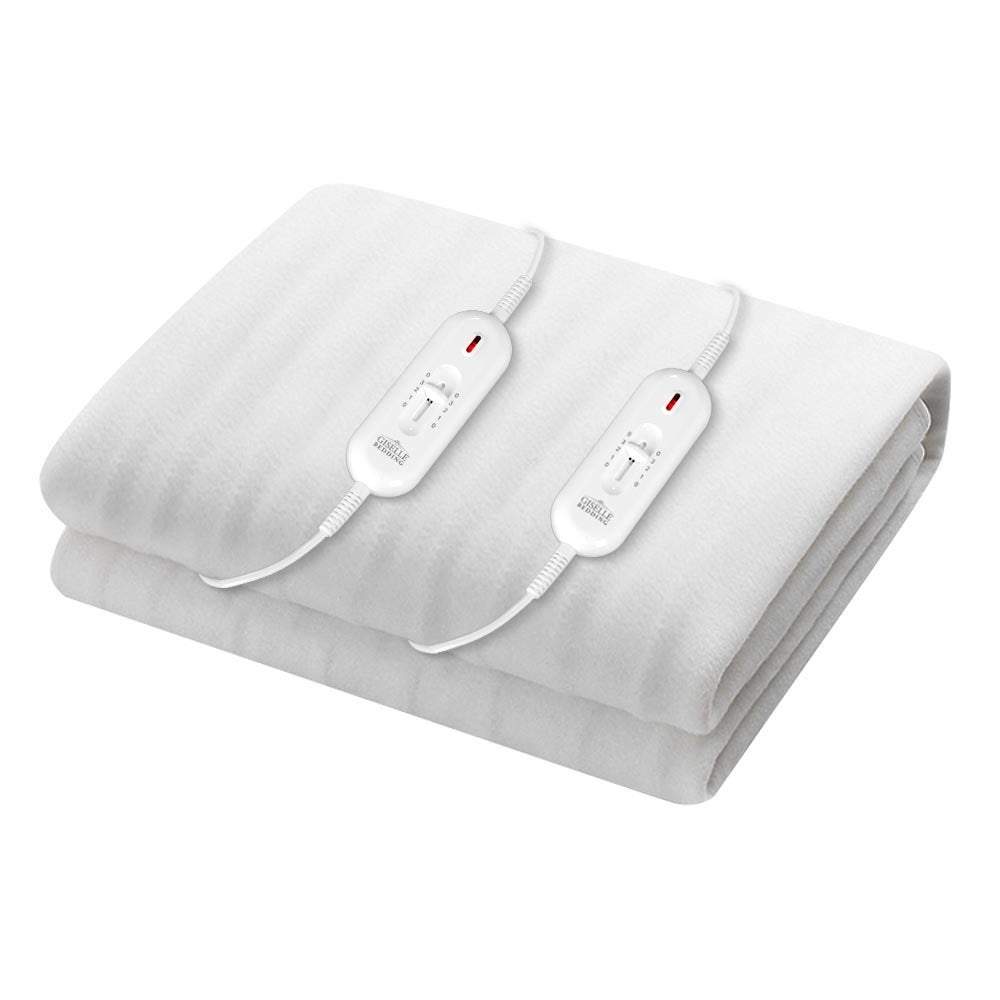 Giselle Bedding Washable Heated Electric Blanket Fully Fitted Polyester