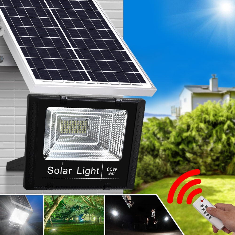 LED Solar Lights Street Flood Light Motion Sensor Remote Outdoor Garden