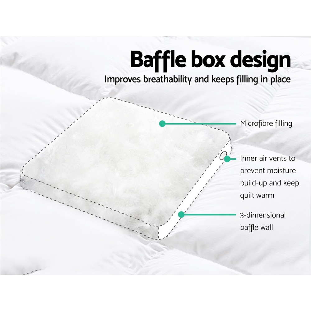Giselle Bedding Queen Prime Pillowtop Mattress Topper Underlay Pad