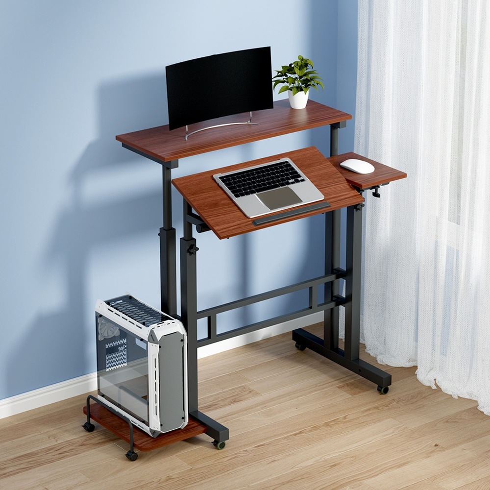Laptop Desk Computer Table Mobile Adjustable Sit Stand Desks Wooden Bed