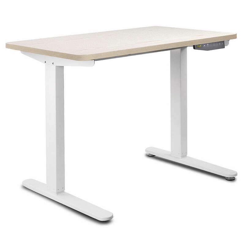 Artiss Motorised Height Adjustable Standing Desk White Oak Buy