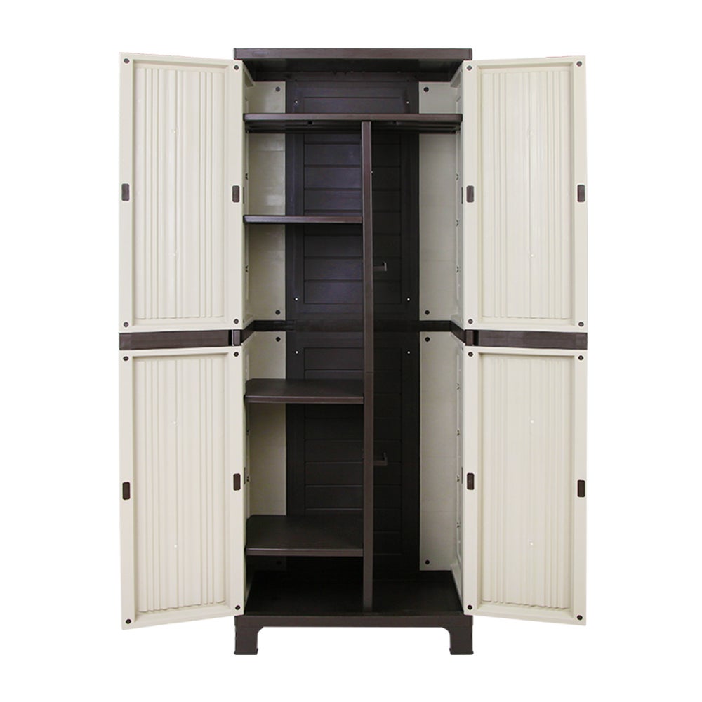 Outdoor Storage Cabinet Lockable Cupboard Tall Garden Sheds Garage