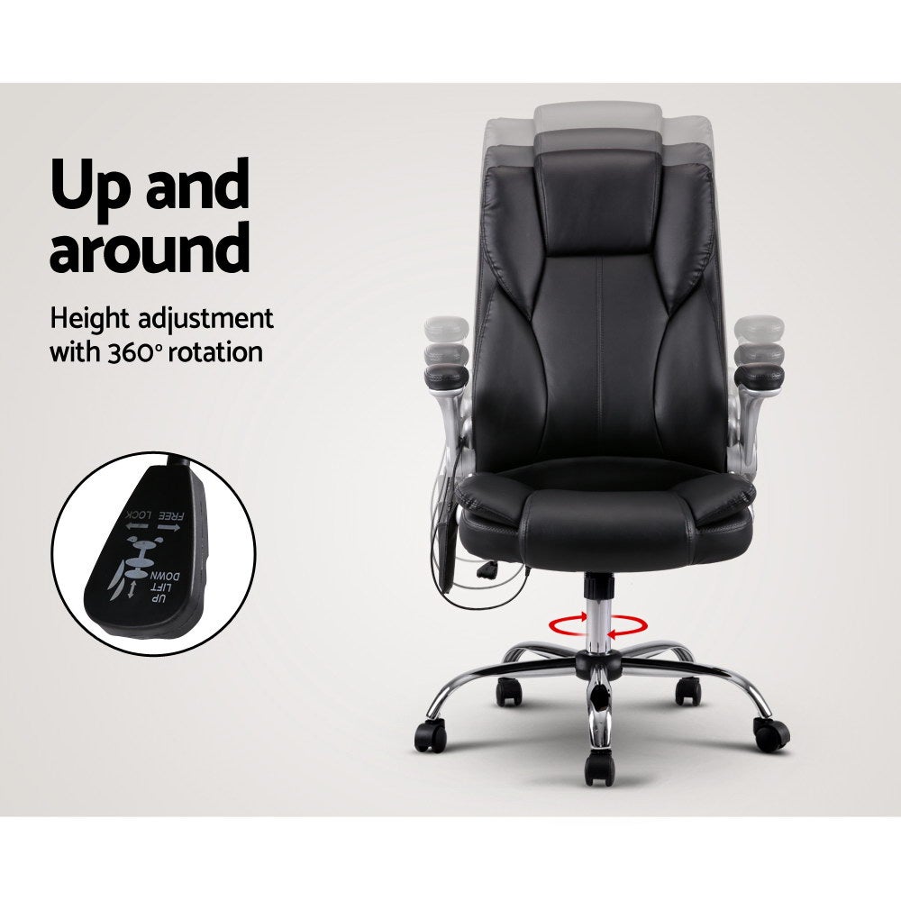 Artiss 8 Point Massage Office Chairs Computer Desk Chairs Armrests Black Buy Massage Office