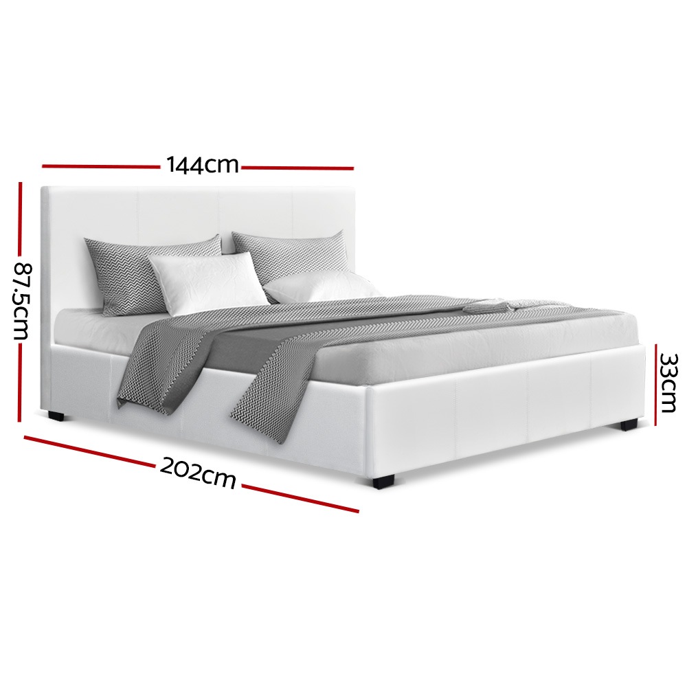 Double Full Size Gas Lift Bed Frame Base With Storage Leather Buy