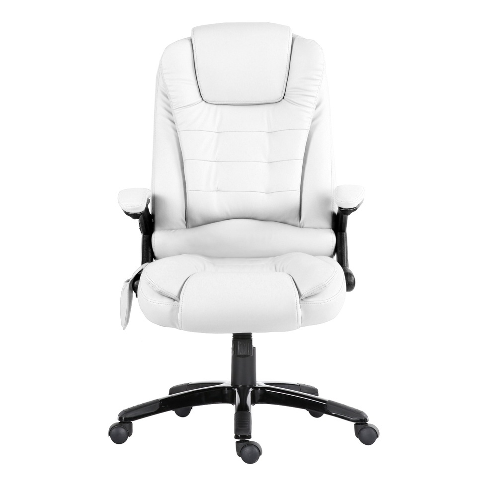 Artiss 8 Point Massage Office Chair Computer Desk Chairs Heated Recliner White Buy Massage