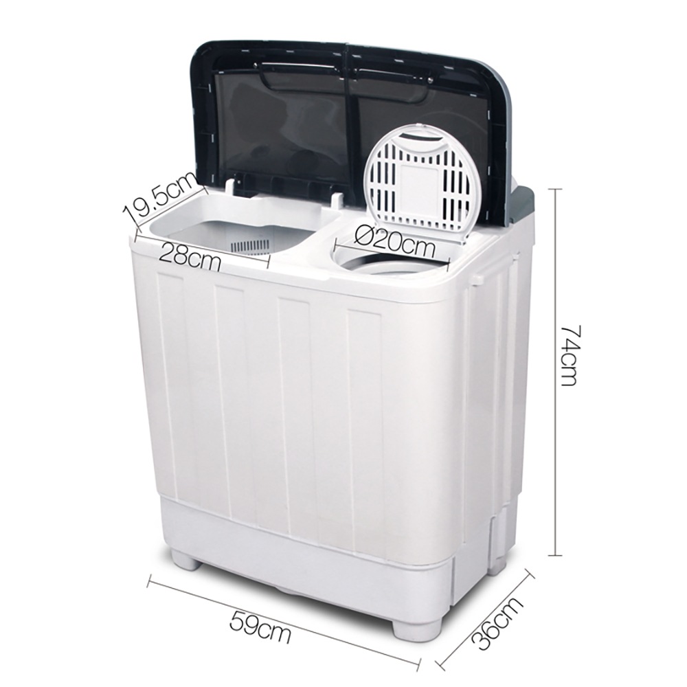 Devanti 5kg Mini Portable Washing Machine Twin Tub Spin Top Loader