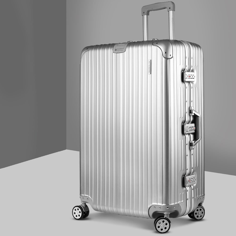 Wanderlite 28 Aluminium Luggage Trolley Silver 605475 00 ?v=637274114803264238