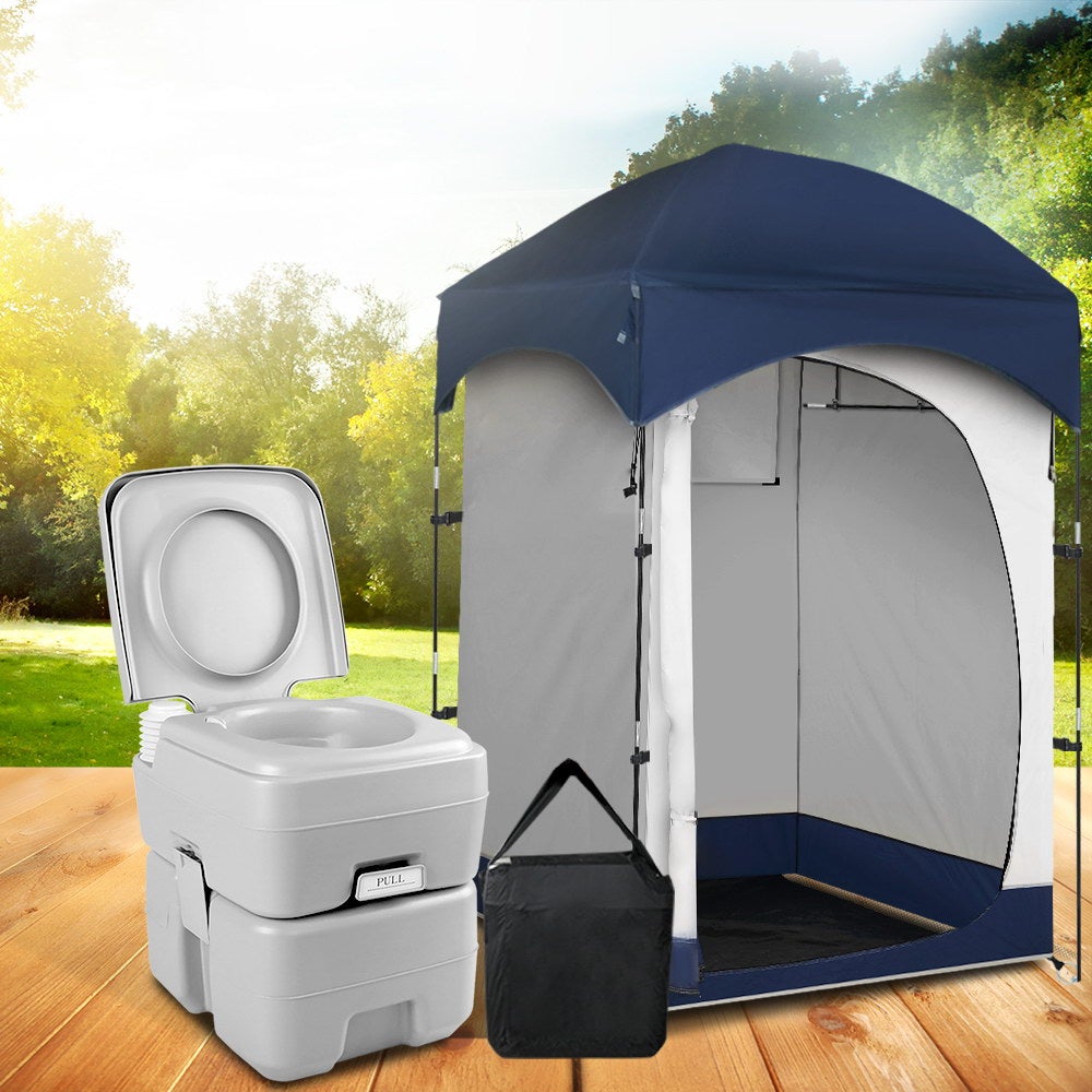 Weisshorn 20L Outdoor Portable Toilet Camping Shower Tent Pop Up Change