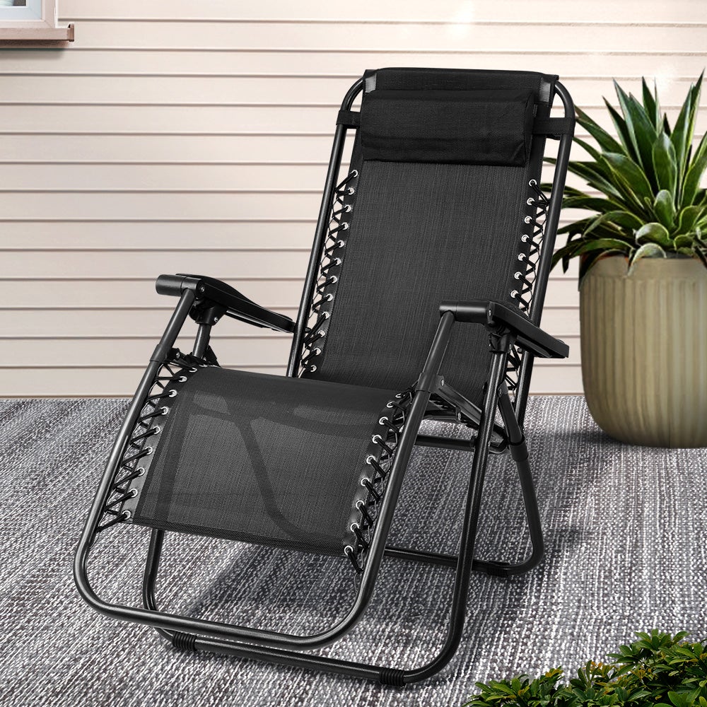 Gardeon Zero Gravity Chair Portable Reclining Outdoor Sun ...