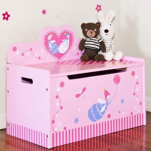 Kids Wooden Fairy Toy Box Bookshelf Set In Pink Buy Kids Toy