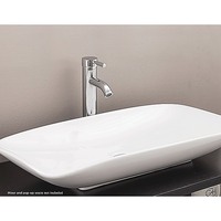 Bathroom Ceramic Rectangular Above Countertop Basin for Vanity