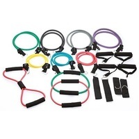 19PC Resistance Excercise Fitness Bands Tubes Kit Yoga Set