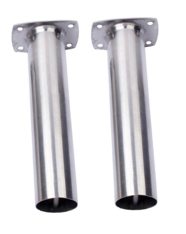 2 x Marine Grade Stainless Steel Straight Rod Holders Flush Mount