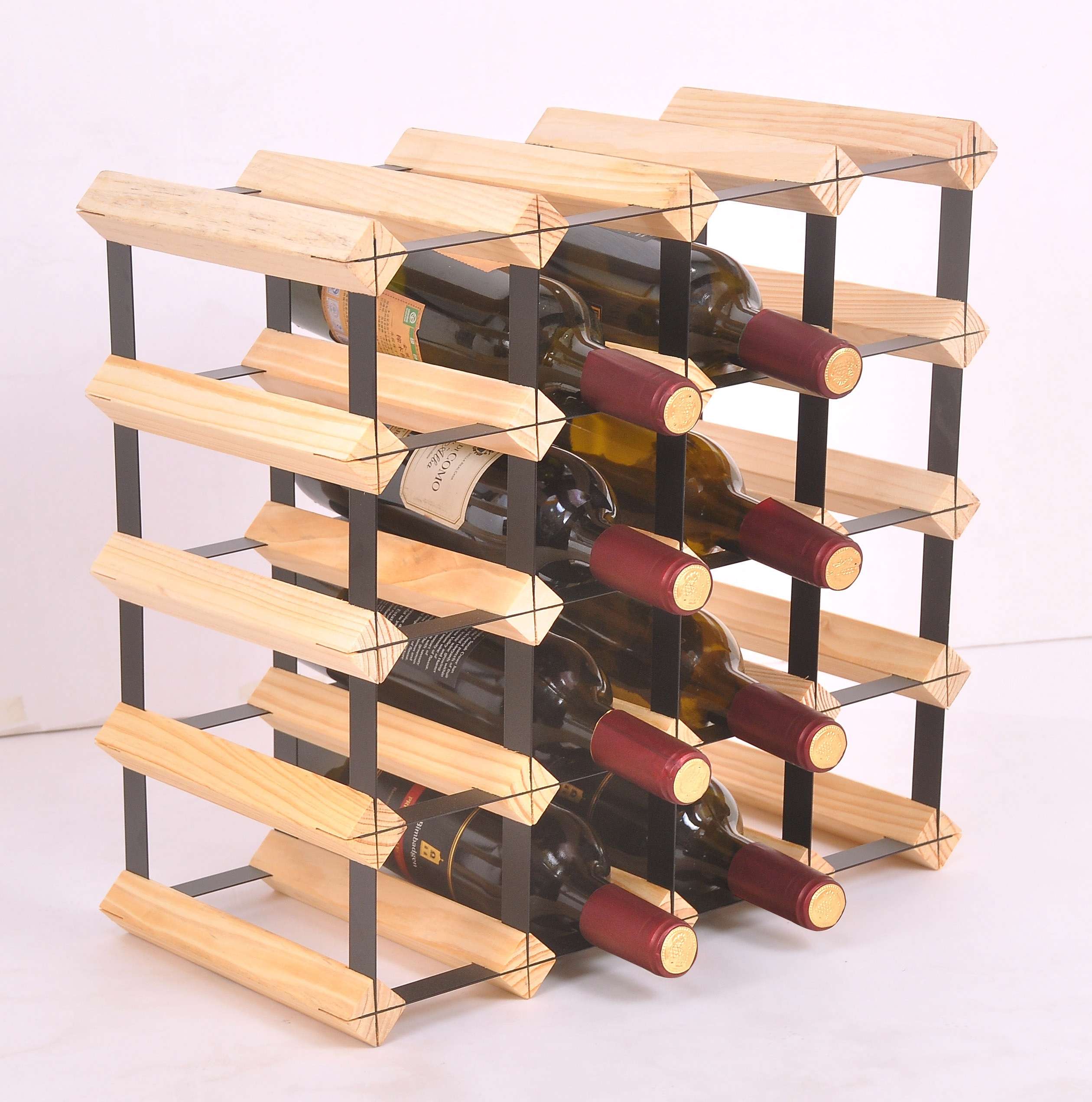 20 Bottle Timber Wine Rack Complete Wooden Wine Storage System Buy