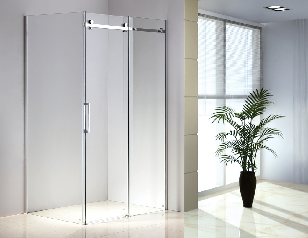 Shower Screen 1200x900x1950mm Frameless Glass Sliding Door By