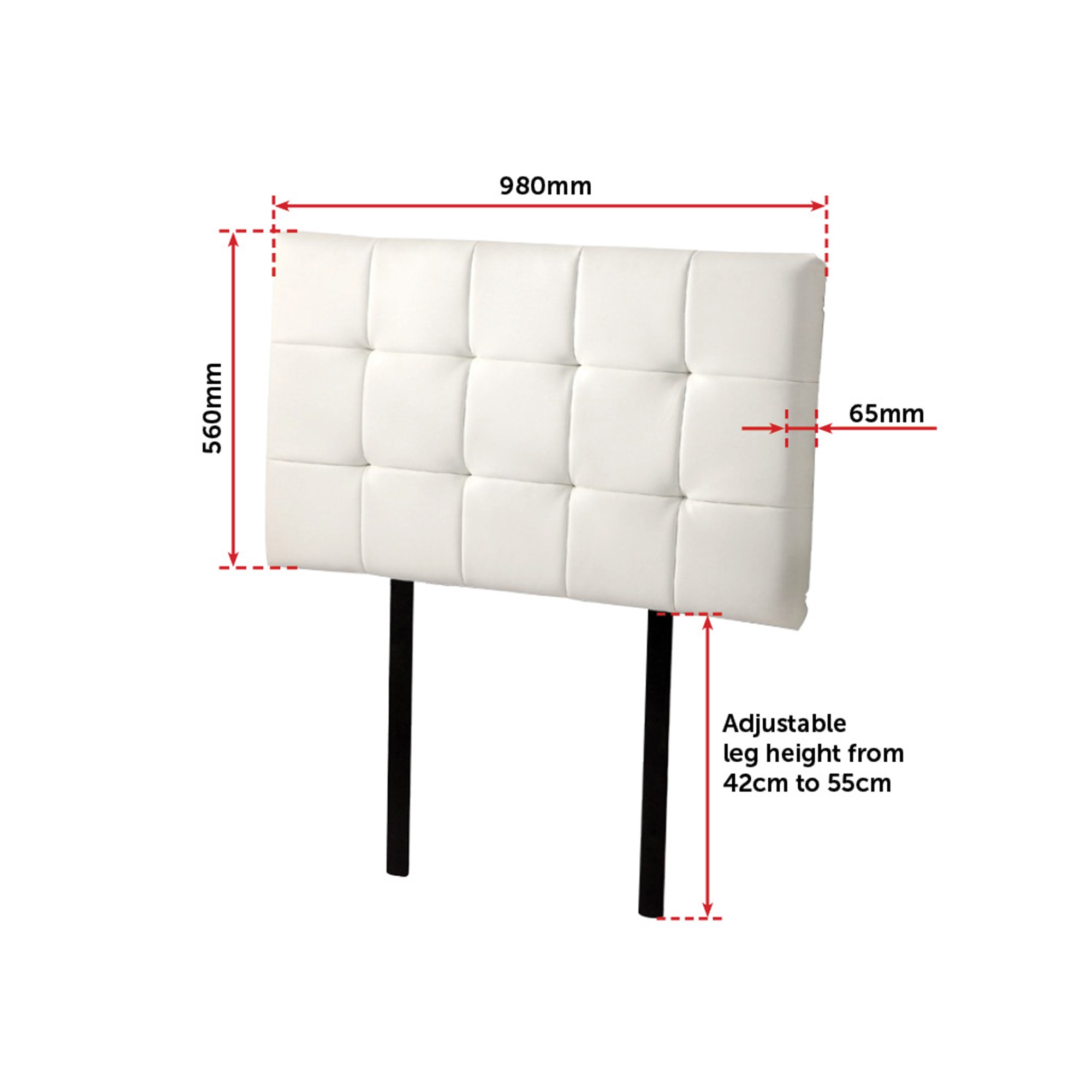 PU Leather Single Bed Deluxe Headboard Bedhead White Buy Single