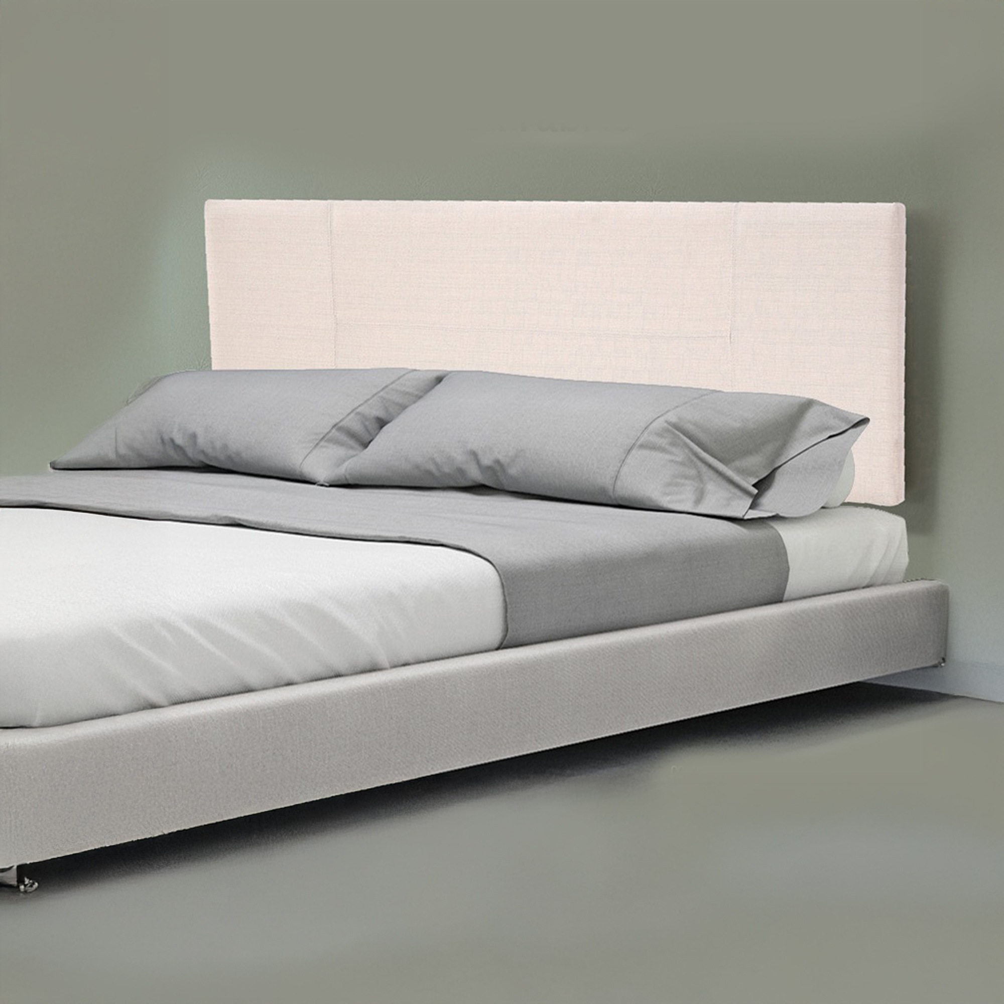 Linen Fabric Queen Bed Headboard Bedhead Beige Buy Queen Size