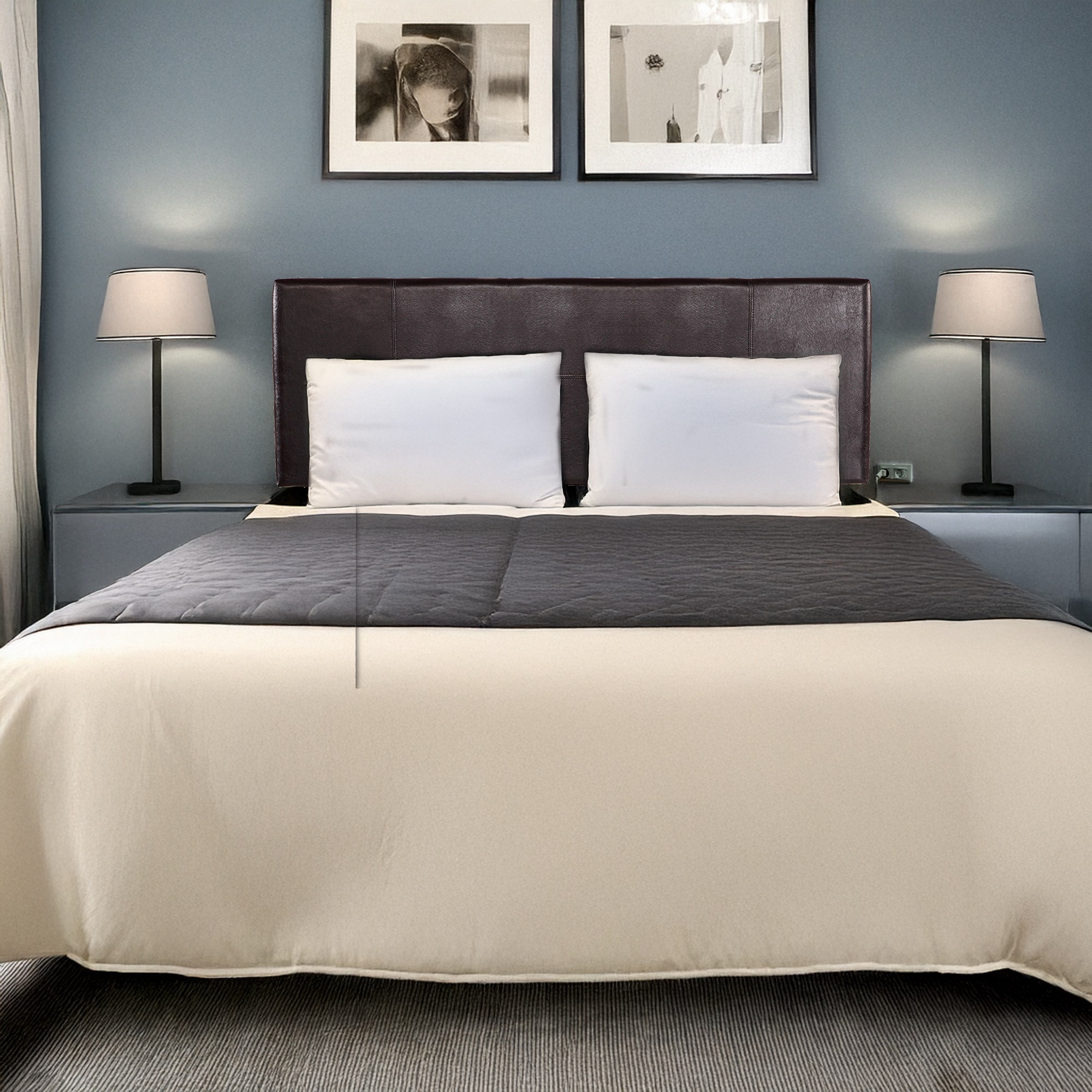 PU Leather Queen Bed Headboard Bedhead Brown Buy Queen Size