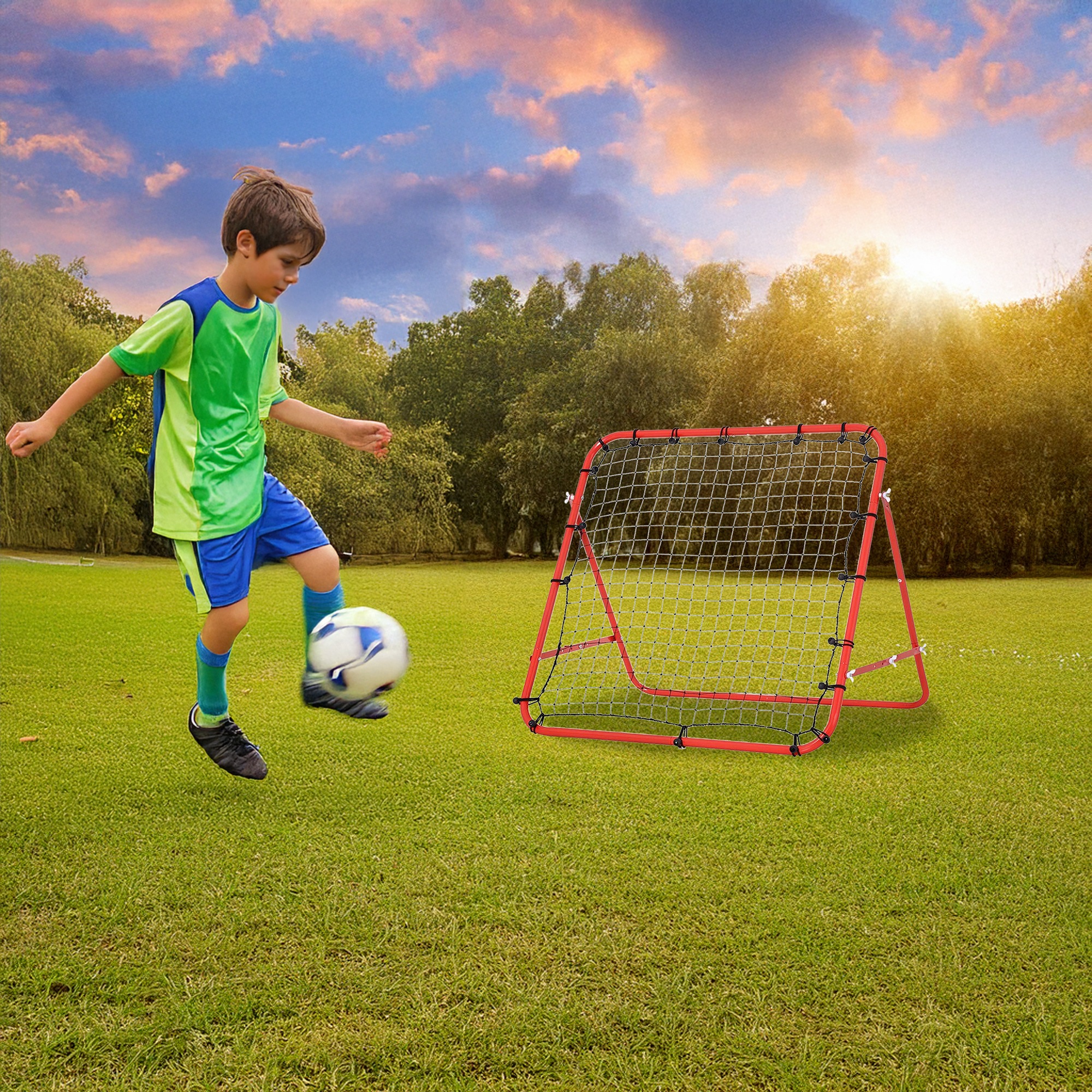 Soccer Rebound Net Sports Trainer Rebounder Football Game Practice