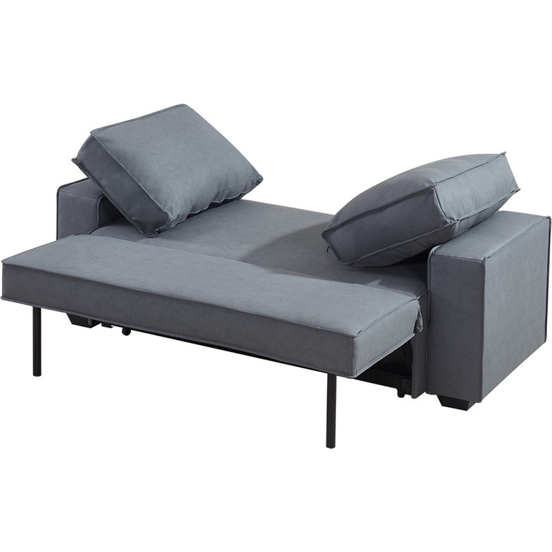Neo 2 Seater Microfibre PU Leather Sofa Bed in Grey Buy Sofas & Sofa