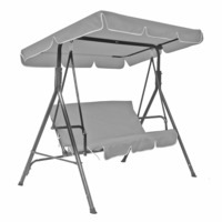 Jhoola 3 Seater Outdoor Swing Chair with Canopy - Grey