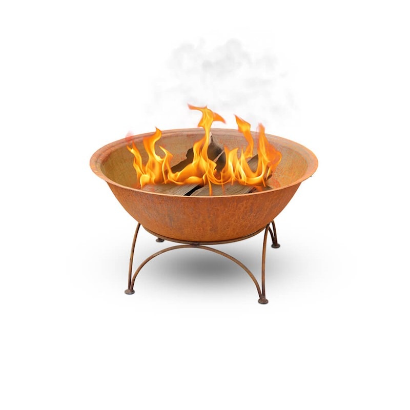 Idris 72cm Cast Iron Bowl Rusted Outdoor Fire Pit Buy Outdoor