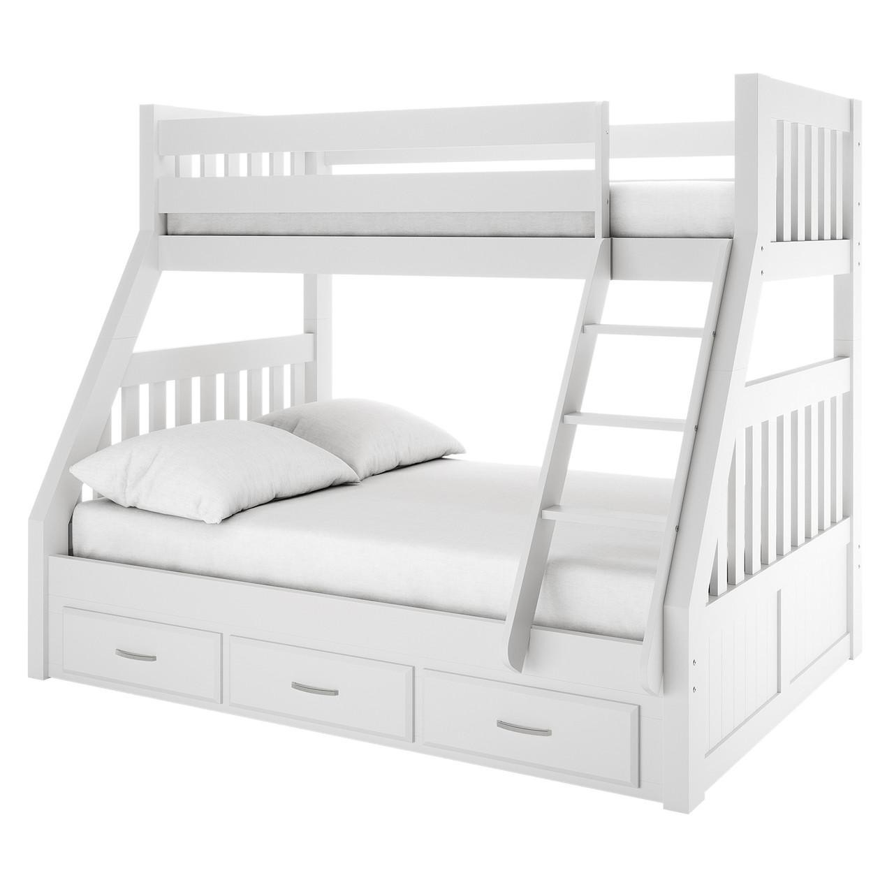 Cornelia Triple Bunk Bed With Storage Drawers White Buy Bunk