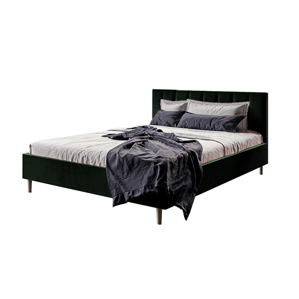 Kallisto Velvet Double Bed Frame Dark Forest Green Buy Bed Frames