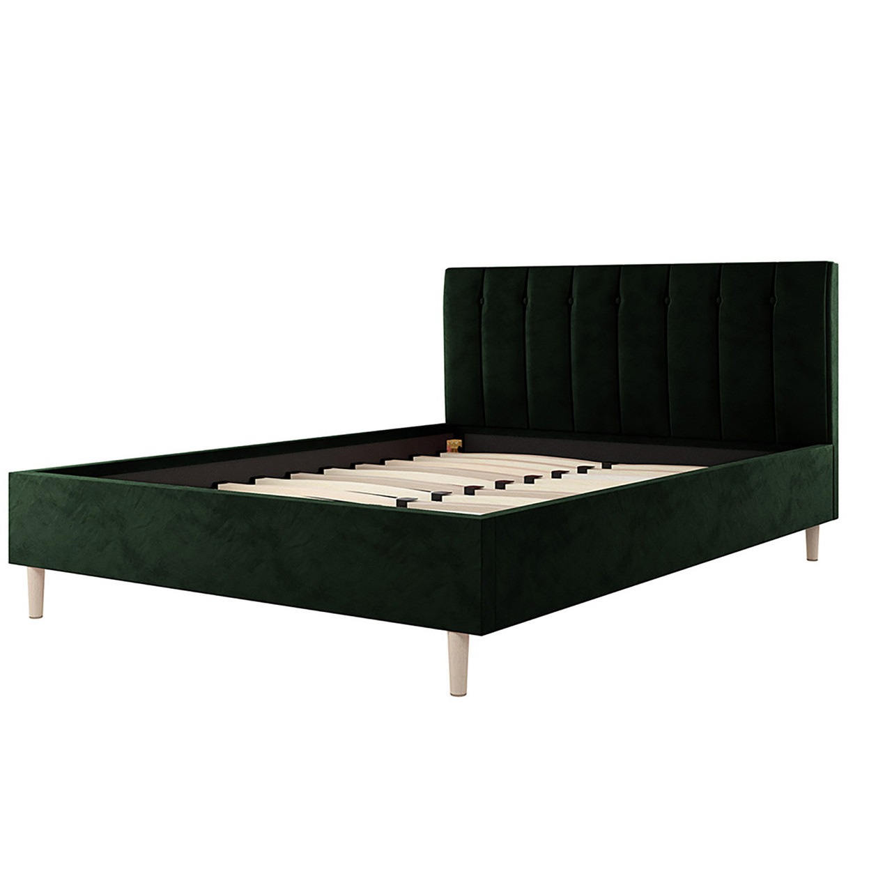 Kallisto Velvet Double Bed Frame Dark Forest Green Buy Bed Frames