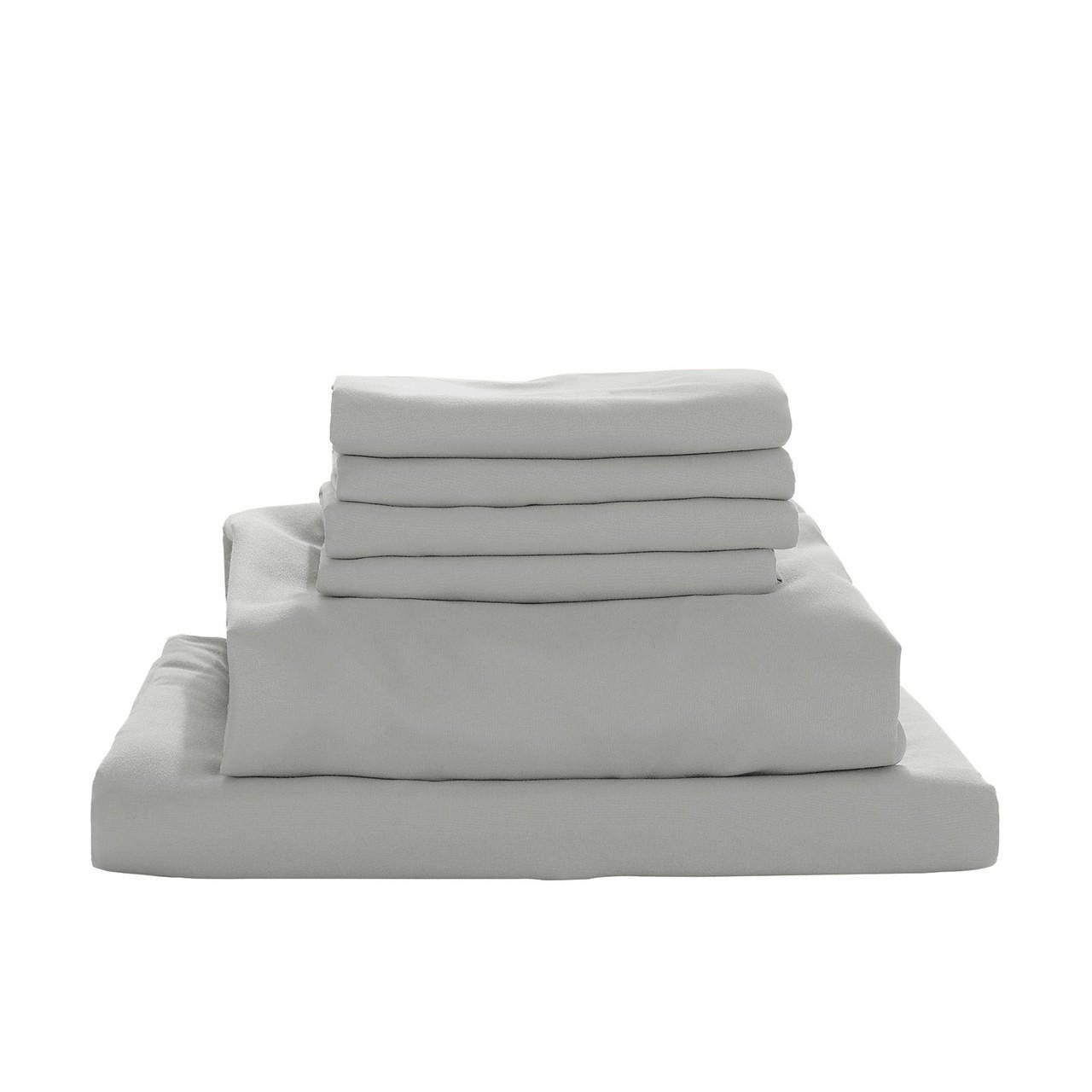 Valeria 1000TC Ultra Soft King Single Bed Sheet Set Light Grey Buy
