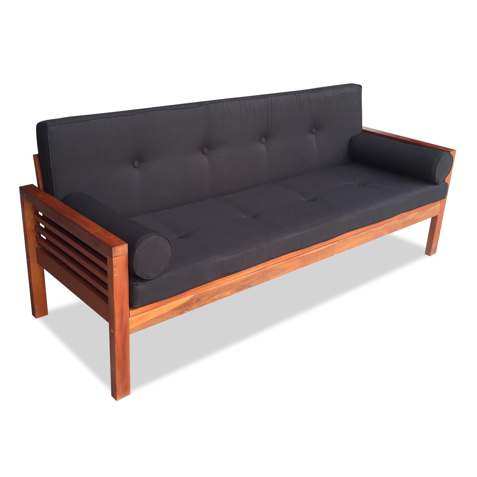 Luxo Meves Timber Outdoor Sofa Bed with Black Cushion Buy Outdoor