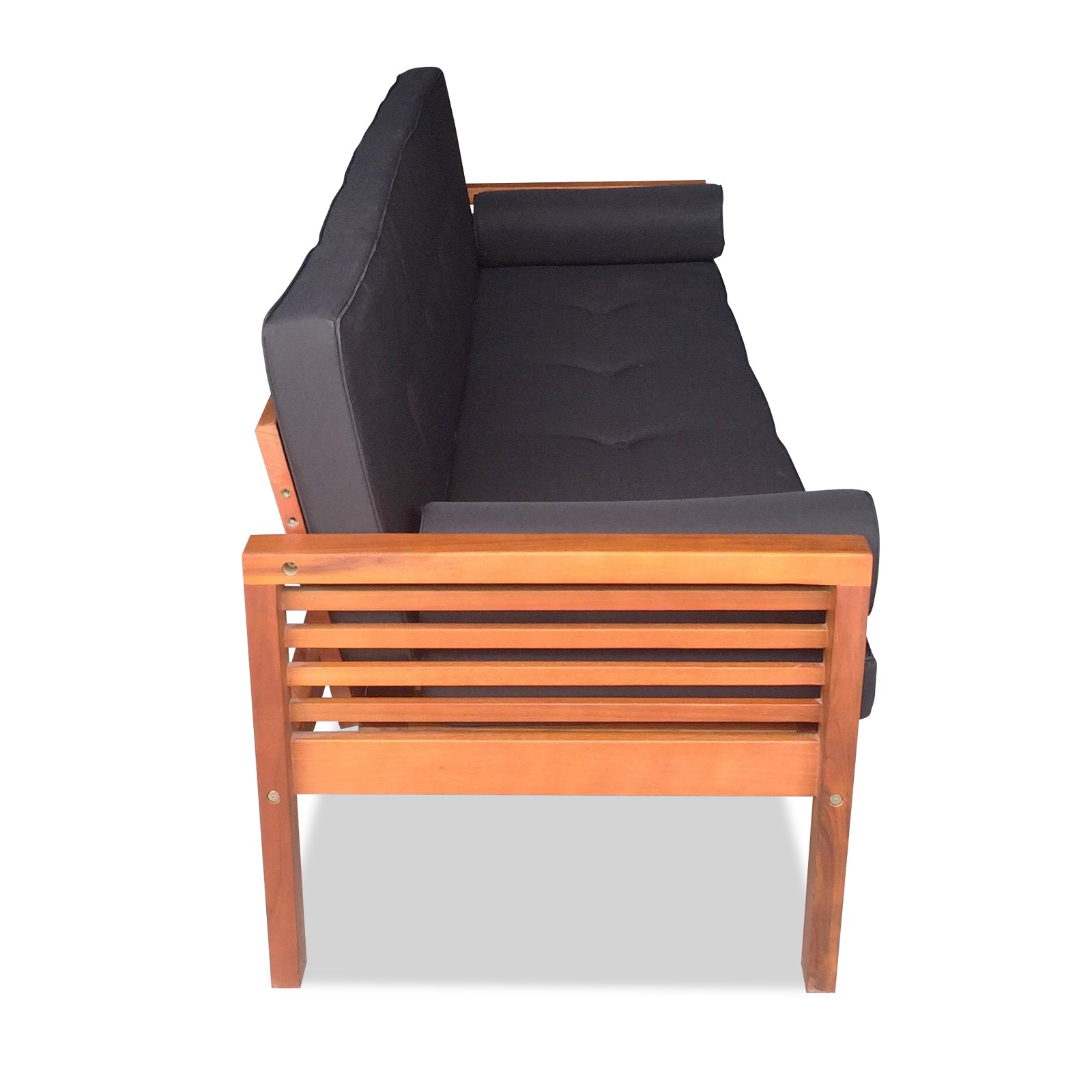 Luxo Meves Timber Outdoor Sofa Bed with Black Cushion Buy Outdoor