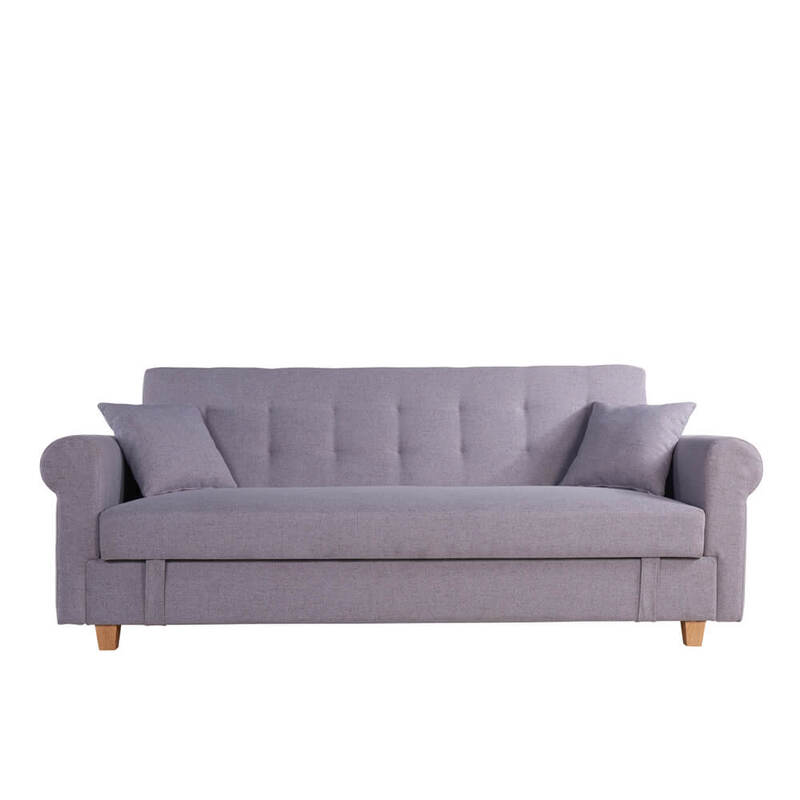 Nora 3 Seater Sofa Bed With Storage Space Grey Buy Sofa Beds