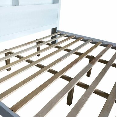 Porcia King Bed with Storage Shelves & Drawers - White ...