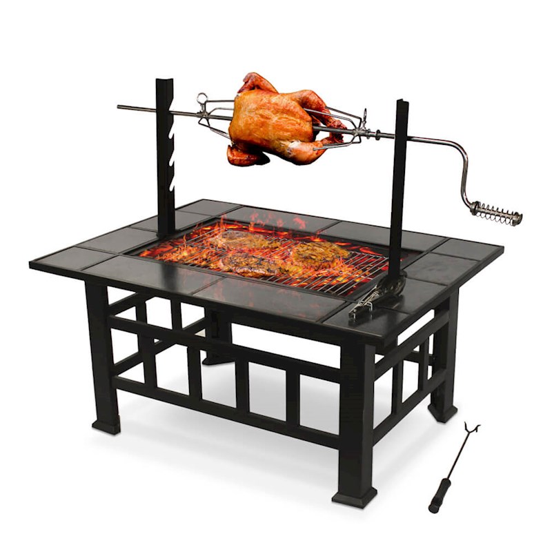 Luxo Vesta Outdoor 3 In 1 Fire Pit Barbeque Grill Buy Outdoor