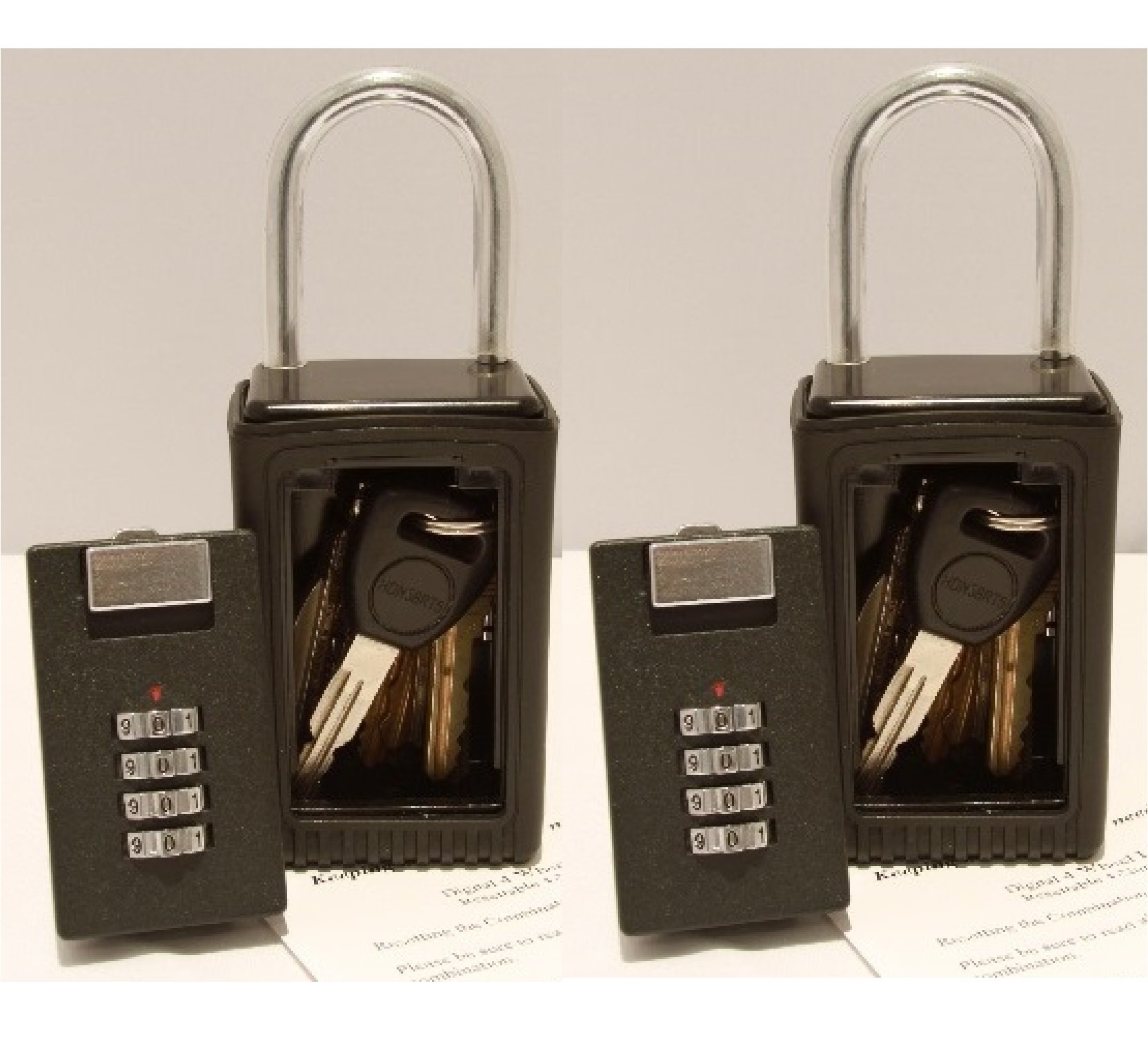 2 x SURF LOCK KEY SAFE BOX STORAGE PADLOCK COMBINATION MTB CYCLING
