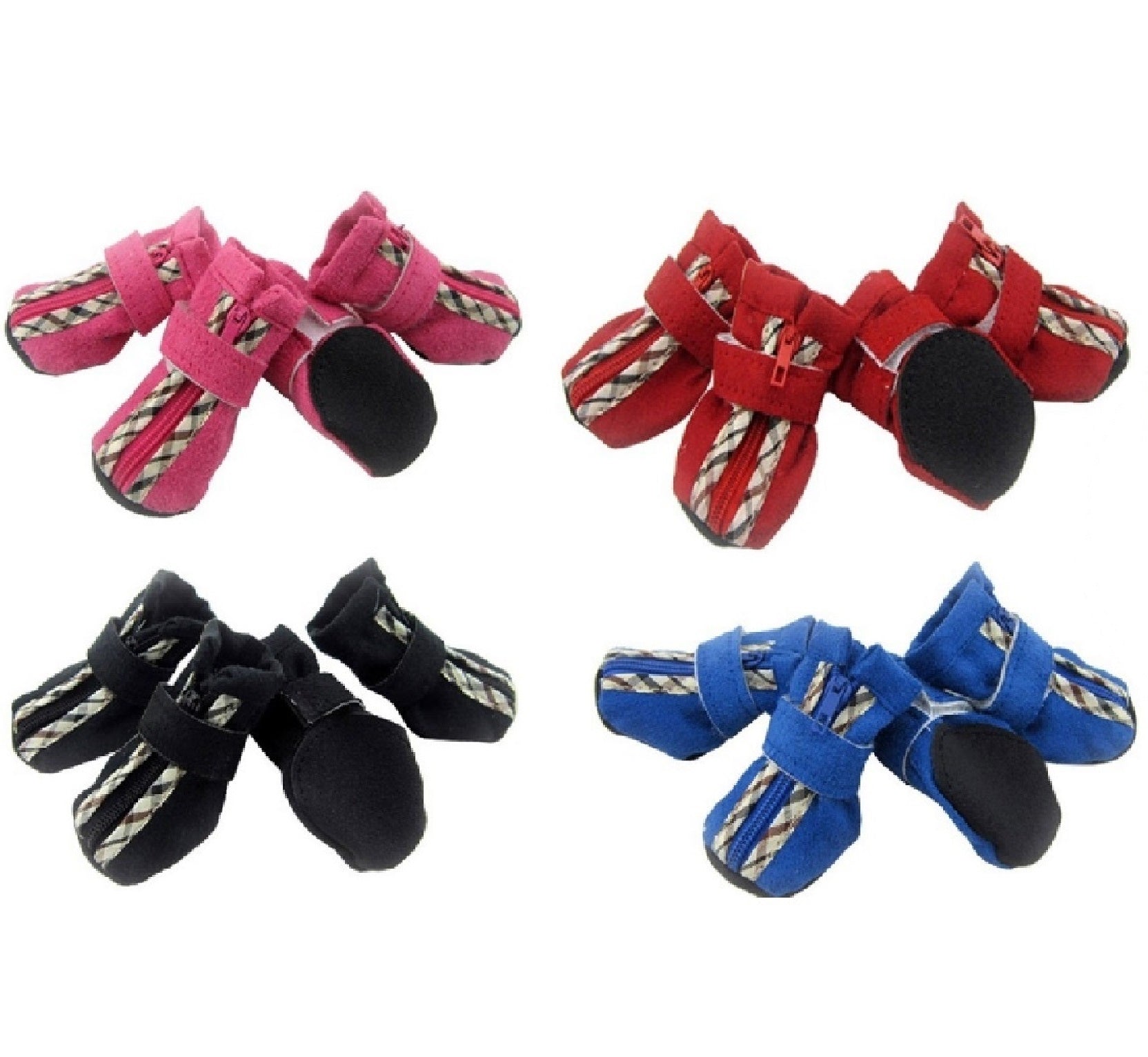 Dog Cat Shoes Red Blue Black Pink S,M,L,XL Boots Booties Paw Injury