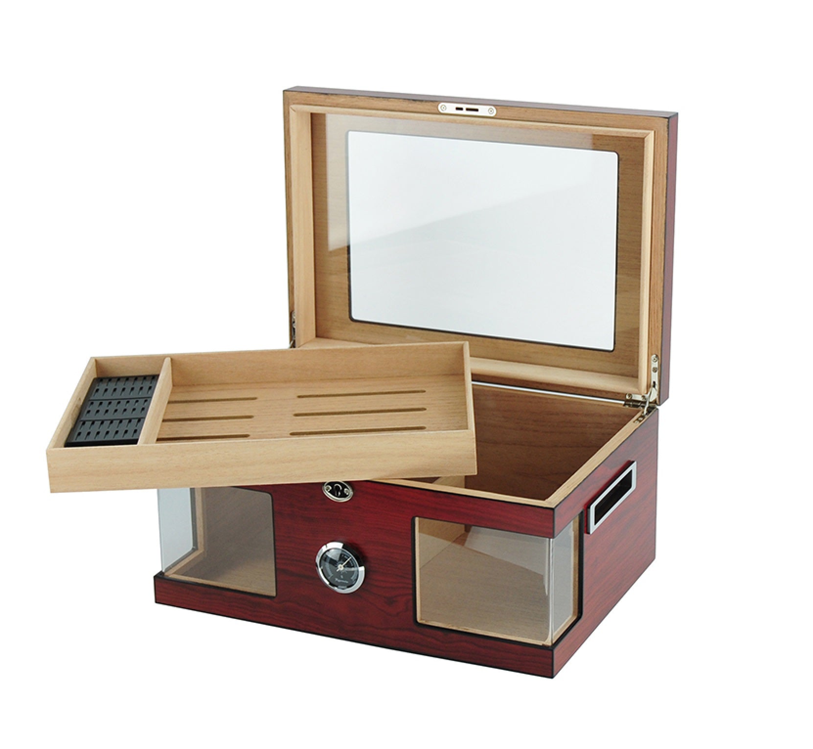 Hand Made 120 Count Cigar Humidor Box Wood Spanish Cedar Humidifier