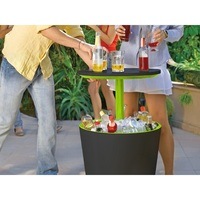 Keter Outdoor Furniture Drinks Cool Bar (Charcoal/Lime)