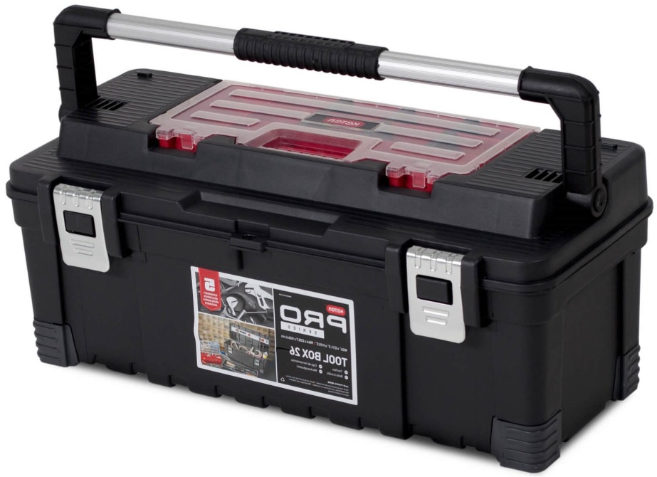 Keter 26 inch Hawk Garage Tool box with Lid Organizer Buy Tool Boxes