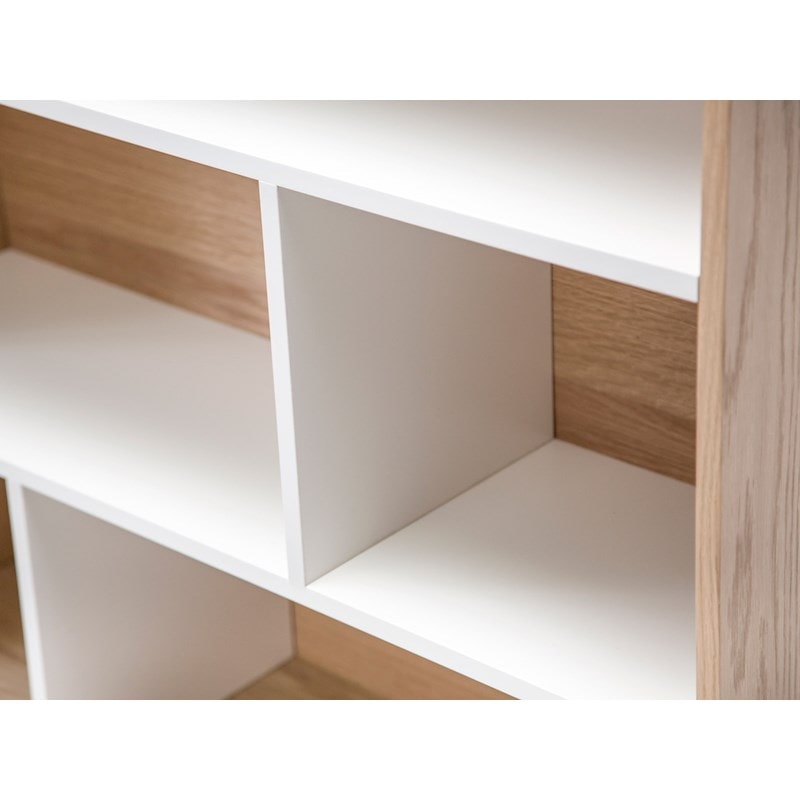 Ollie Oak Veneer White Shelf Bookshelf Buy Bookcases & Shelves 238505