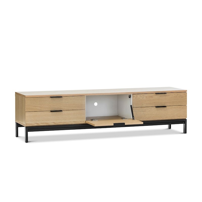 Macy Oak Veneer 1 Door 4 Drawer 170Cm Tv Unit Buy Entertainment Units