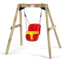 Plum Wooden Framed Toddler Kid's Swing Set