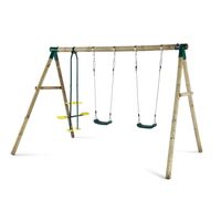 Plum 2 Swing Glider Wooden Double Kids Swing Set