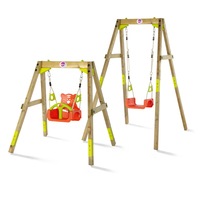 Plum Outdoor Toddler Kids Wooden Growing Swing Set