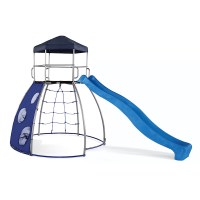 Plum Metal Climbing Dome Frame with 10ft Wave Slide