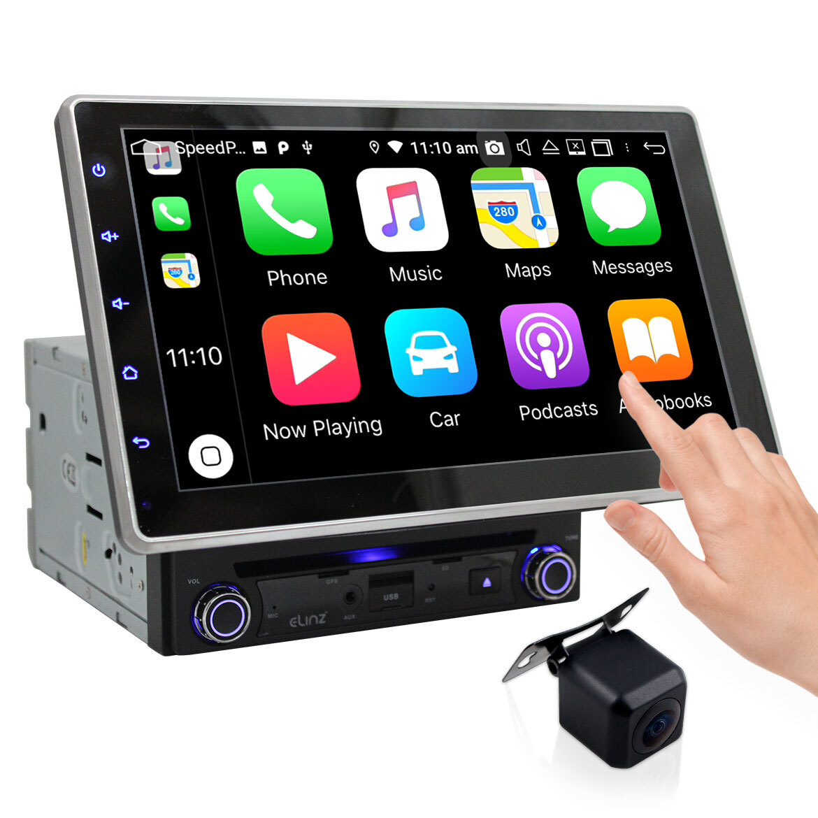 Elinz 10.1" In Dash Car DVD Player Universal Android 9 Double 2 DIN