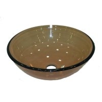 Basin-Vanity Glass Vessel Brown